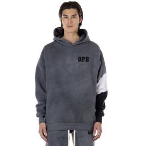 Original Paperbacks Mens Cambridge Stripe Arm Hoodie Sweatshirt Large Grey - NWT